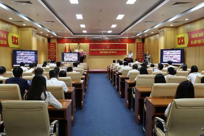Quang cảnh lớp tập huấn tại Cục Thuế. Ảnh: Phương Thảo