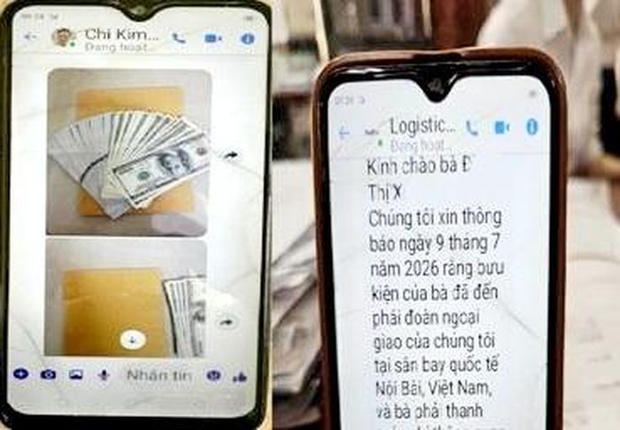 Nội dung đối tượng lừa đảo có tài khoản mang tên "Chi Kim Chi" nhắn cho bà Đ.T.X., trú xã An Vinh (Gia Lai).