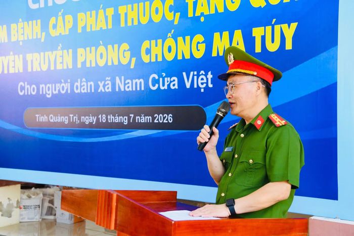 Đại tá Nguyễn Đức Tuấn, Phó Cục trưởng Cục Cảnh sát điều tra tội phạm về ma túy phát biểu tại chương trình.