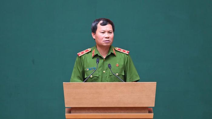 Trung tướng Trần Ngọc Hà, Cục trưởng Cục Cảnh sát hình sự phát biểu tại hội nghị