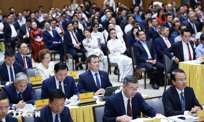 Các đại biểu tham dự Hội nghị Thường trực Chính phủ với cộng đồng doanh nghiệp - Ảnh: Dương Giang/TTXVN