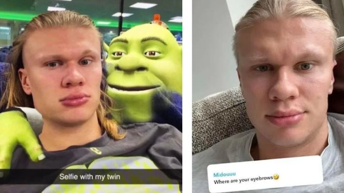 Haaland thường đăng tải trên Snapchat.