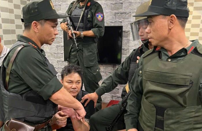 Dũng “Mắm” bị lực lượng chức năng bắt giữ.
