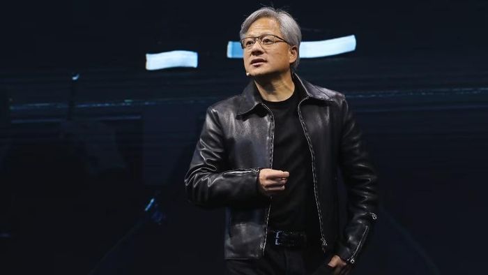 Jensen Huang với chiếc áo khoác da quen thuộc. Ảnh: Shutterstock.