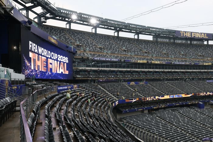 Sân vận động MetLife Stadium (New York New Jersey), East Rutherford, bang New Jersey (Mỹ) ngày 18/7, trước thềm chung kết World Cup. Ảnh: Reuters.
