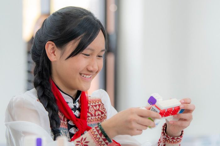 Học sinh trường Nội trú liên cấp Tiểu học, THCS Si Pa Phìn. Ảnh: Việt Linh.
