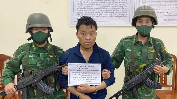 Đối tượng Tráng Tồng Mua (sinh năm 1989) đã được lực lượng Phòng, chống ma túy Bộ đội Biên phòng Sơn La bắt giữ.