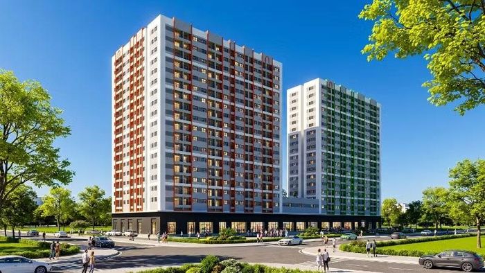 Phối cảnh một dự án nhà ở chung cư.