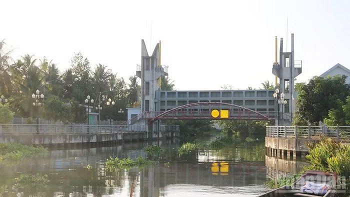 Công trình trạm bơm Kênh 3 tháng 2 tại xã Hùng Hòa, tỉnh Vĩnh Long.