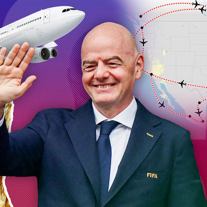 Chủ tịch FIFA Gianni Infantino bay khoảng 57.700 dặm trong suốt World Cup 2026. Ảnh: The Sun