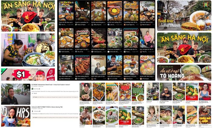 Những video của thực khách trong nước và quốc tế góp phần lan tỏa vẻ đẹp, hương vị và sức hấp dẫn của ẩm thực Hà Nội trên các nền tảng số.