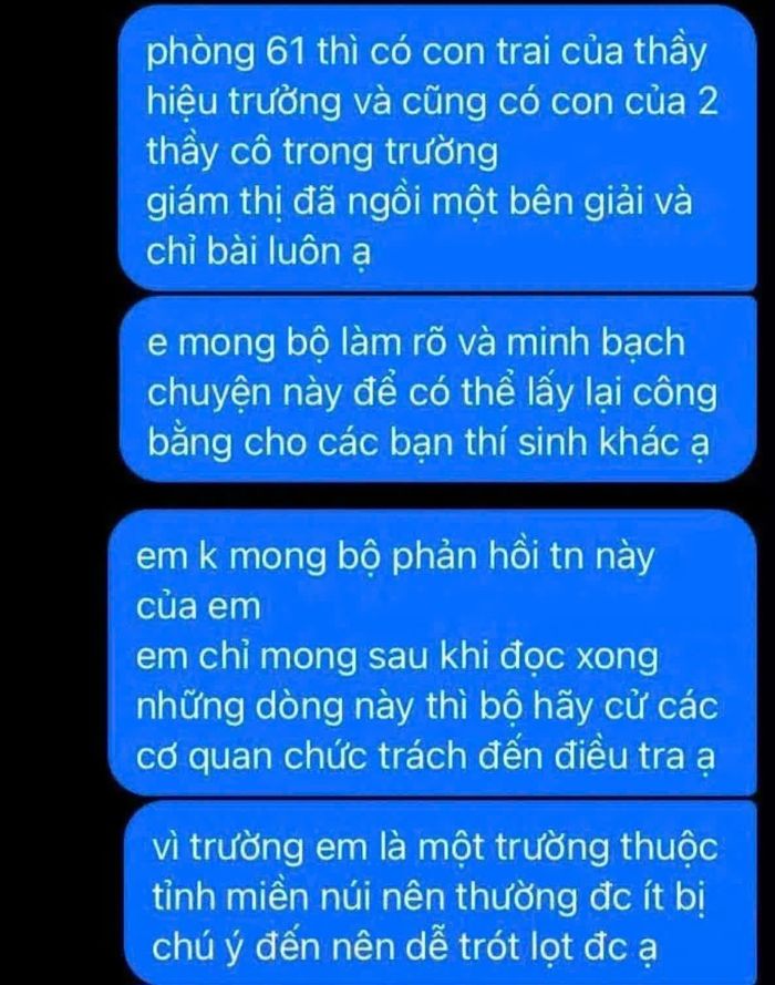 Thông tin tố cáo liên quan đến kỳ thi tốt nghiệp THPT 2026 diễn ra tại Điểm thi Trường THPT Lê Trực lan truyền trên mạng xã hội