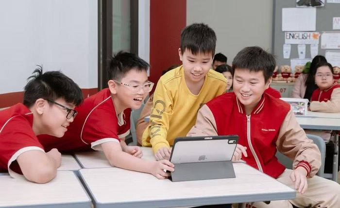 Học sinh Trường Tiểu học, THCS và THPT Alpha Hải Phòng. Ảnh: NTCC