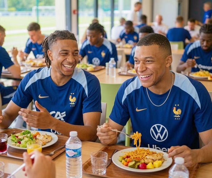 Mbappe thường ăn nhiều loại rau quả với các màu sắc khác nhau.