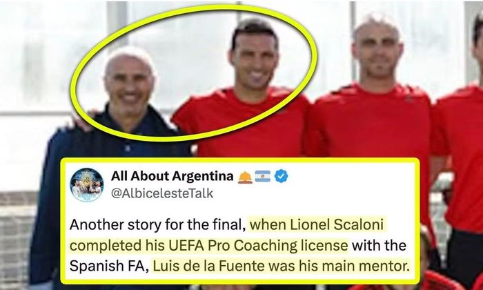 Lionel Scaloni và Luis De la Fuente buổi đầu gặp gỡ