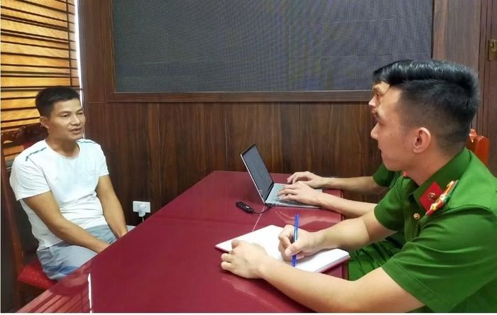 Đối tượng Trần Công Hậu khai nhận tại cơ quan điều tra.