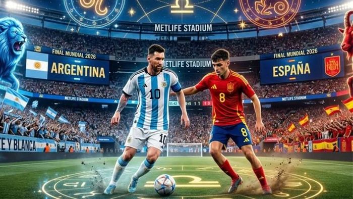 Messi và Argentina được 'tiên tri' sẽ giành chiến thắng trước Tây Ban Nha. Ảnh: AI