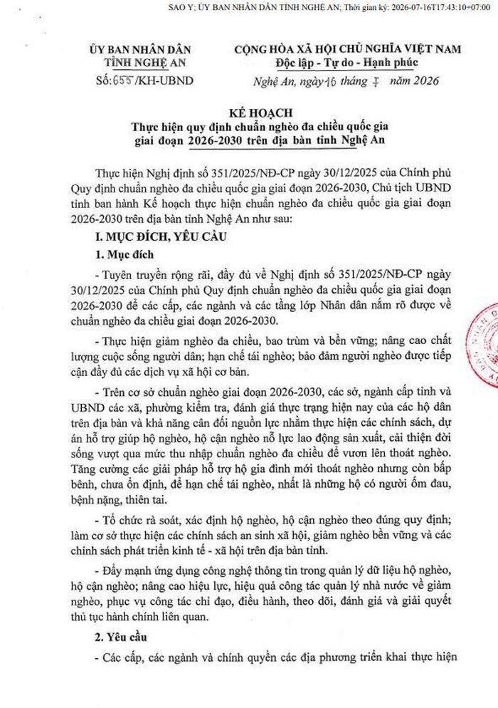 Kế hoạch số 655/KH-UBND của UBND tỉnh.