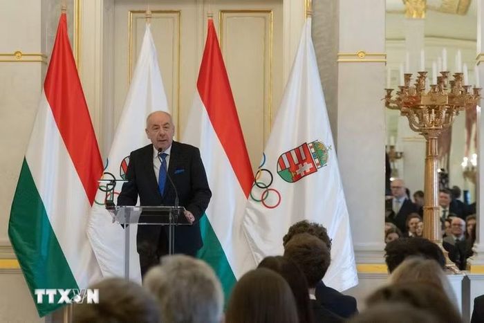 Tổng thống Hungary Tamas Sulyok phát biểu tại một sự kiện ở Budapest. (Ảnh: THX/TTXVN phát)