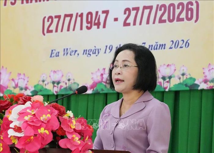 Phó Chủ tịch Quốc hội Nguyễn Thị Thanh phát biểu.
