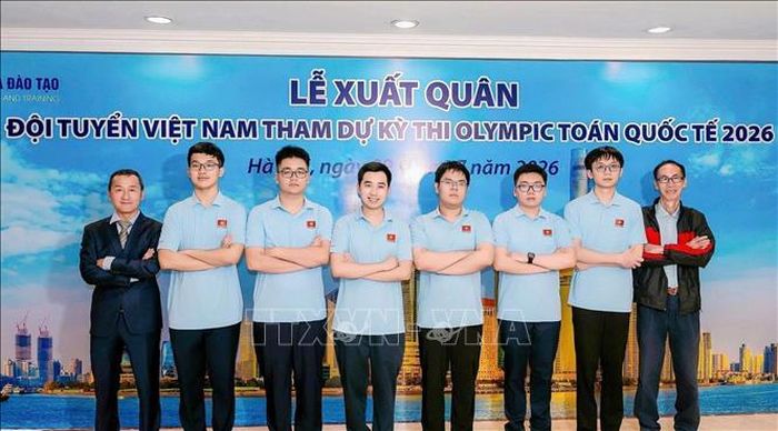 Đội tuyển quốc gia Việt Nam gồm 6 học sinh tham gia kỳ thi IMO 2026 đã mang về 2 Huy chương Vàng, 3 Huy chương Bạc và 1 Huy chương Đồng. Ảnh: TTXVN phát