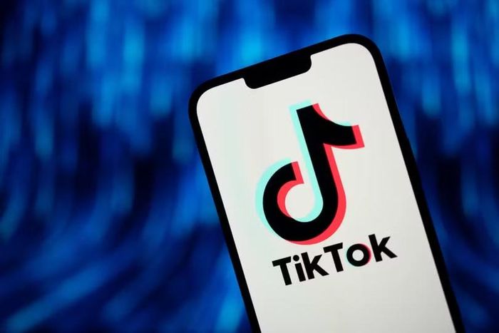 Biểu tượng TikTok hiển thị trên màn hình điện thoại. Ảnh: Reuters.