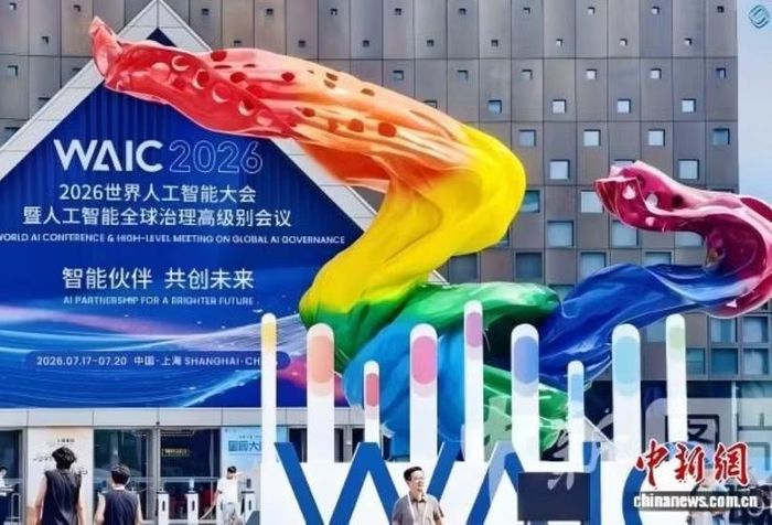 Hội nghị AI Thế giới Thượng Hải (WAIC 2026) diễn ra từ 17-20/7 thu hút lãnh đạo hàng chục quốc gia và hơn 1.100 doanh nghiệp AI tham dự. Ảnh: CNS.