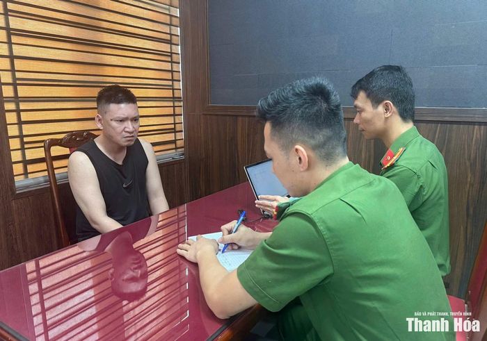 Đối tượng Nguyễn Sơn Tùng tại cơ quan Công an