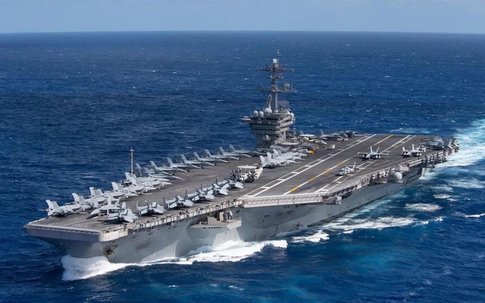 Tàu sân bay Mỹ tham gia cuộc tập trận hải quân đa quốc gia RIMPAC 2026 tại Hawaii. Ảnh: MiGFlug.