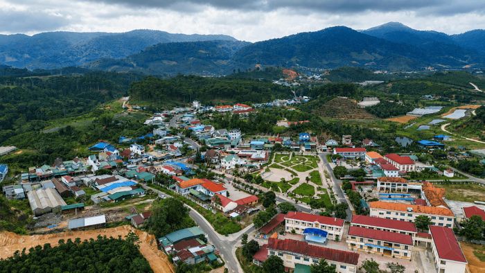 Trung tâm xã Đam Rông 1 được đầu tư hạ tầng đồng bộ, khang trang