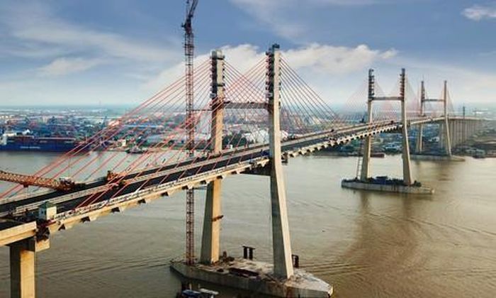 Cầu Bạch Đằng là cầu dây văng nhiều nhịp thứ 3 thế giới. Ảnh: Báo Công an Nhân dân