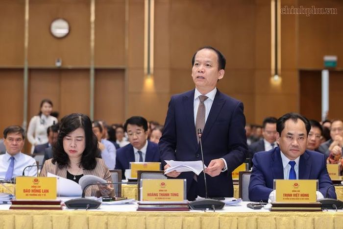 Đại diện Lãnh đạo các Bộ, ngành phát biểu tại Hội nghị. Ảnh: VGP