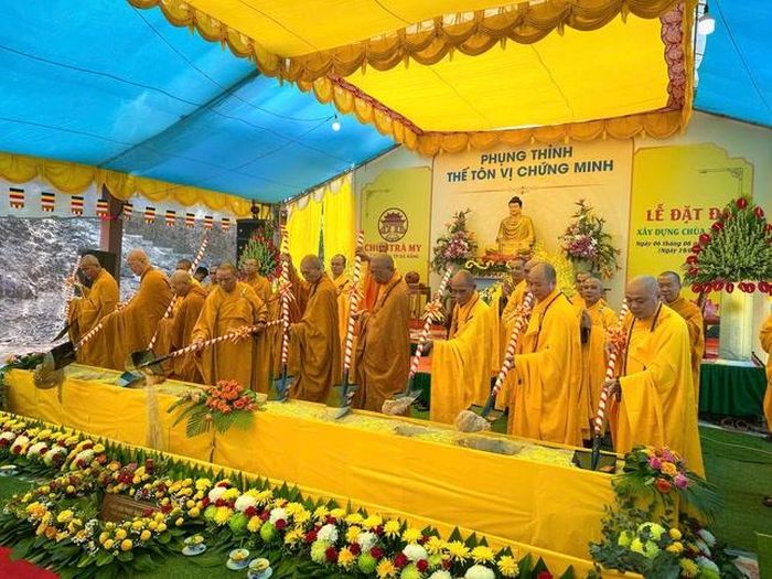 Chính thức khởi công xây dựng chánh điện chùa Trà My