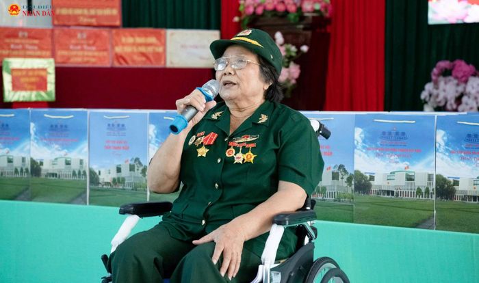 Đại diện thương bệnh binh phát biểu