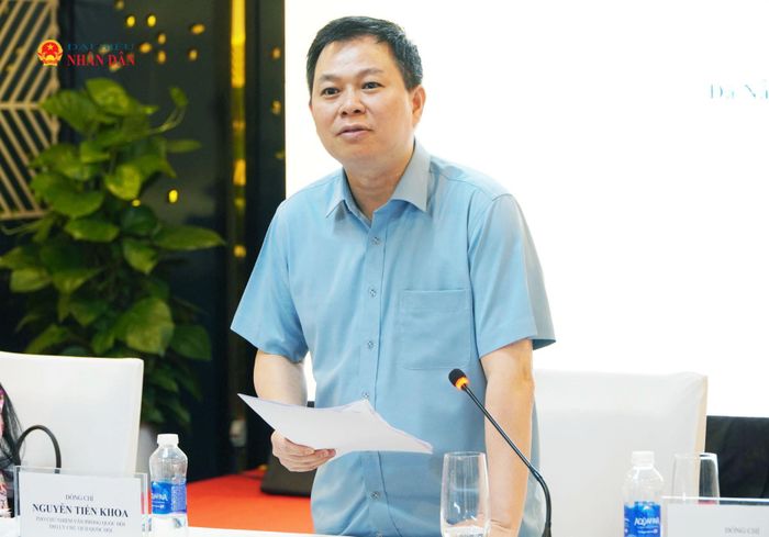 Phó Chủ nhiệm Văn phòng Quốc hội, Trợ lý Chủ tịch Quốc hội Nguyễn Tiến Khoa phát biểu