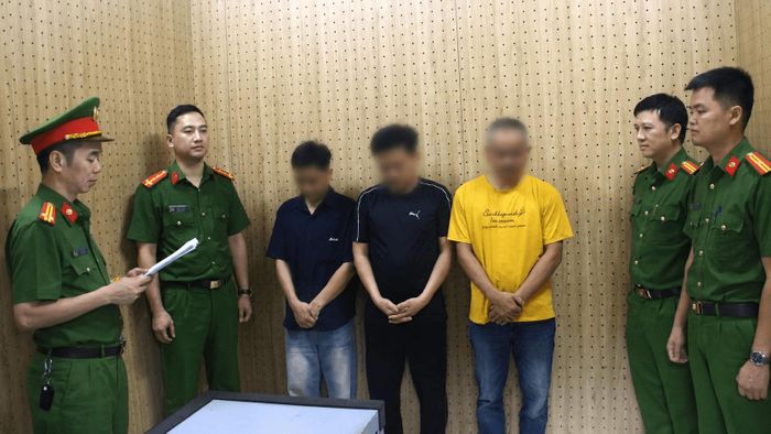 Các đối tượng Ngô Trí Hảo, Nguyễn Phúc Anh và Trần Công Bình (Ảnh CASL).
