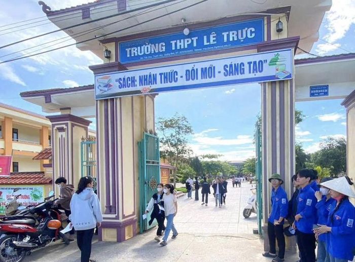 Trường Trung học phổ thông Lê Trực, tỉnh Quảng Trị. Ảnh: Fanpage nhà trường