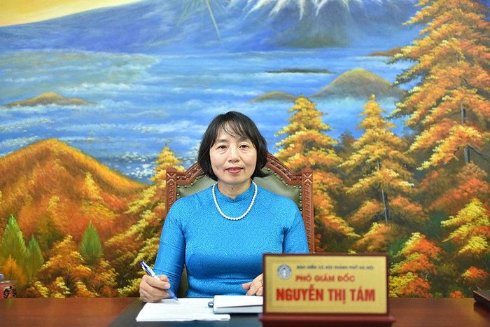 Phó Giám đốc Bảo hiểm xã hội thành phố Hà Nội Nguyễn Thị Tám. Ảnh: BHXH