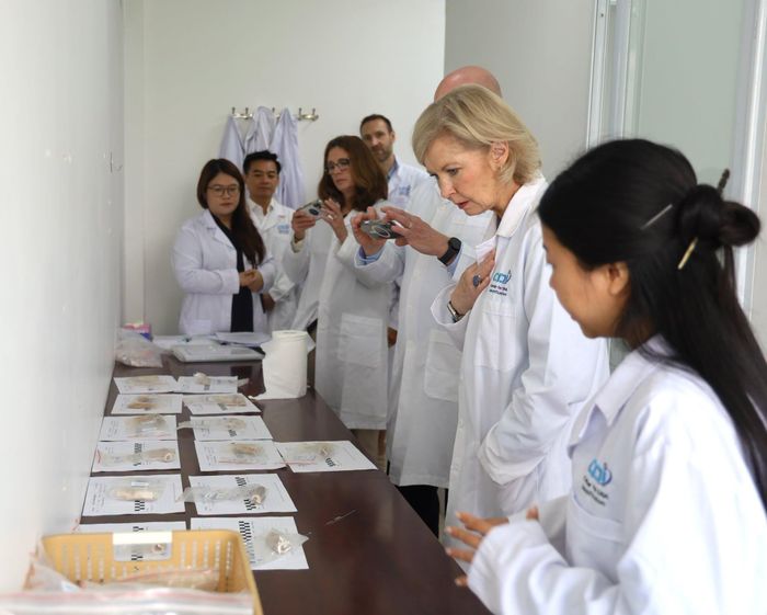 Phân tích mẫu hài cốt liệt sĩ tại Trung tâm Giám định ADN (Viện Sinh học, Viện Hàn lâm Khoa học và Công nghệ Việt Nam). Ảnh: VAST