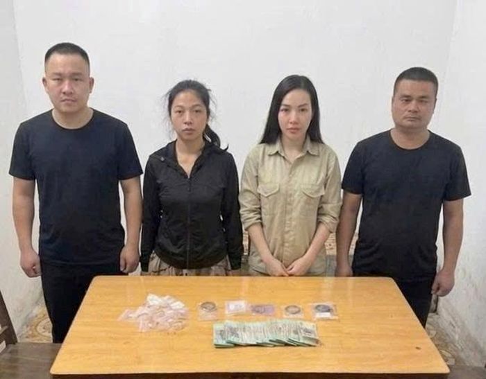Công an TP Hải Phòng bắt giữ các đối tượng, thu giữ tang vật liên quan. Ảnh: Cơ quan Công an.