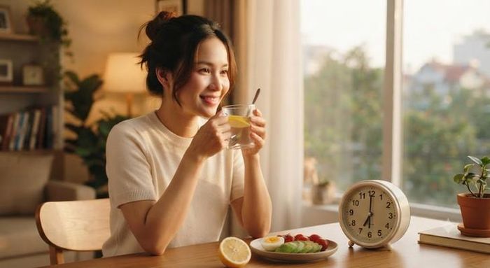 Uống nước chanh vào buổi sáng giúp bổ sung lượng nước đã mất sau một đêm.
