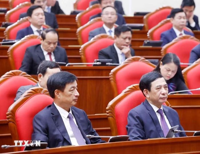 Các đại biểu tham dự Hội nghị lần thứ 3 Ban Chấp hành Trung ương Đảng khóa XIV. Ảnh: Thống Nhất/TTXVN.