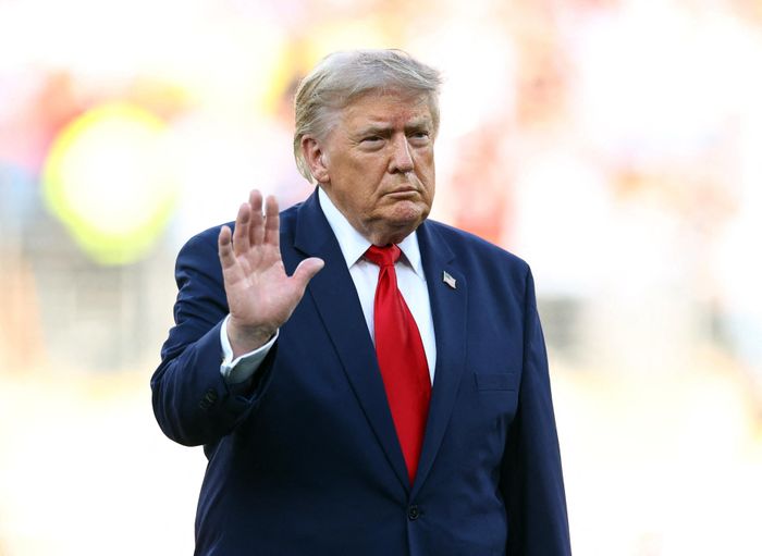 Tổng thống Mỹ Donald Trump tại trận chung kết FIFA World Cup 2026 tại Sân vận động New York/New Jersey, East Rutherford, New Jersey (Mỹ) ngày 19/7. Ảnh: Reuters.