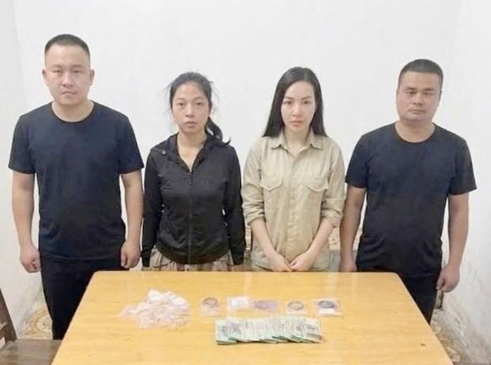 Nhóm đối tượng gây án tại cơ quan Công an. Ảnh: Q.N