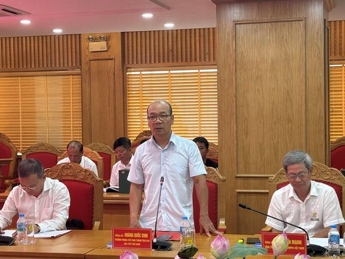 Trưởng phòng Thể thao thành tích cao (Cục Thể dục Thể thao Việt Nam) Hoàng Quốc Vinh phát biểu