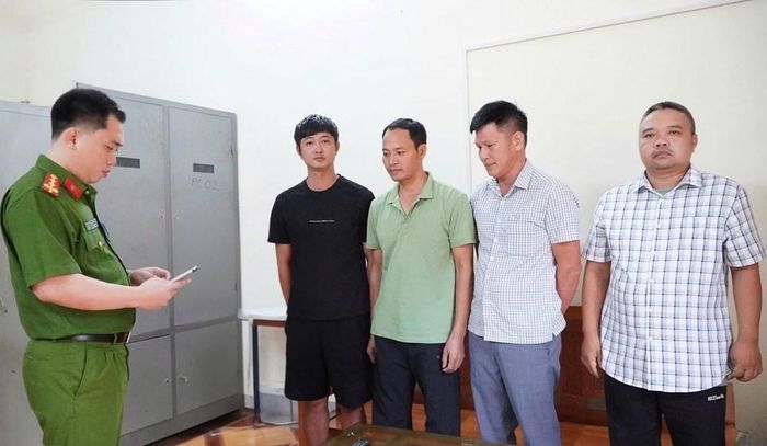 4 đối tượng bị khởi tố. Ảnh: Công an tỉnh Điện Biên