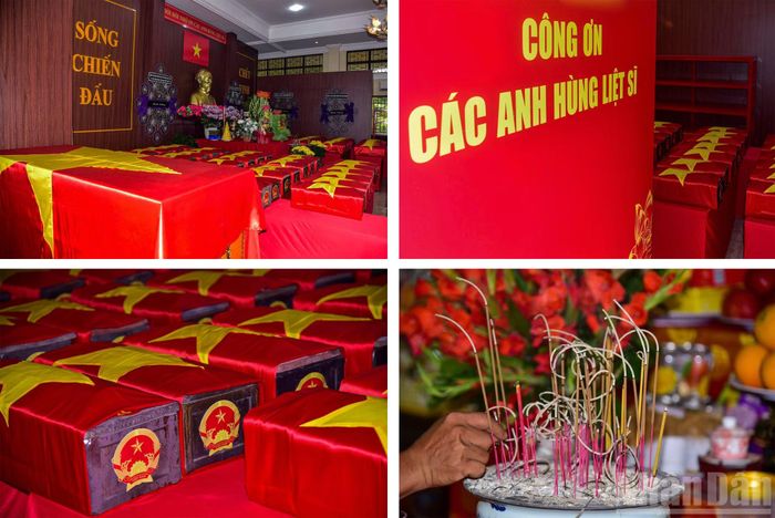  Hài cốt các Anh hùng liệt sĩ có được tìm thấy, quy tập tại Công viên Lê Thị Riêng. 