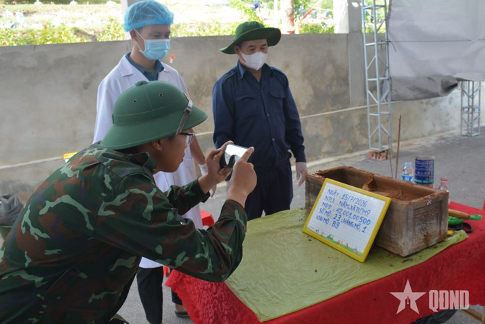 Các hài cốt liệt sĩ được lưu giữ thông tin theo quy trình nghiêm ngặt.