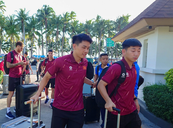 Các tuyển thủ Việt Nam đã có mặt tại Thái Lan nhằm chuẩn bị cho trận ra quân tại ASEAN Cup 2026. Ảnh: VFF