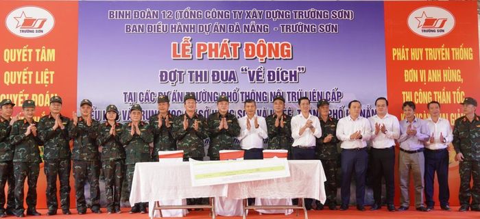 Binh đoàn 12 phát động đợt thi đua "Về đích" hai dự án trường phổ thông nội trú tại Hùng Sơn và La Êê.